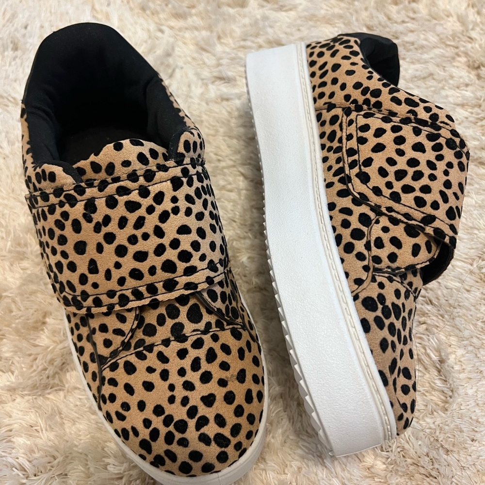 Leopard flat form sneakers from lulus